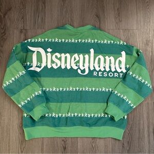 New Disneyland Resort Green Striped Characters Sweater
